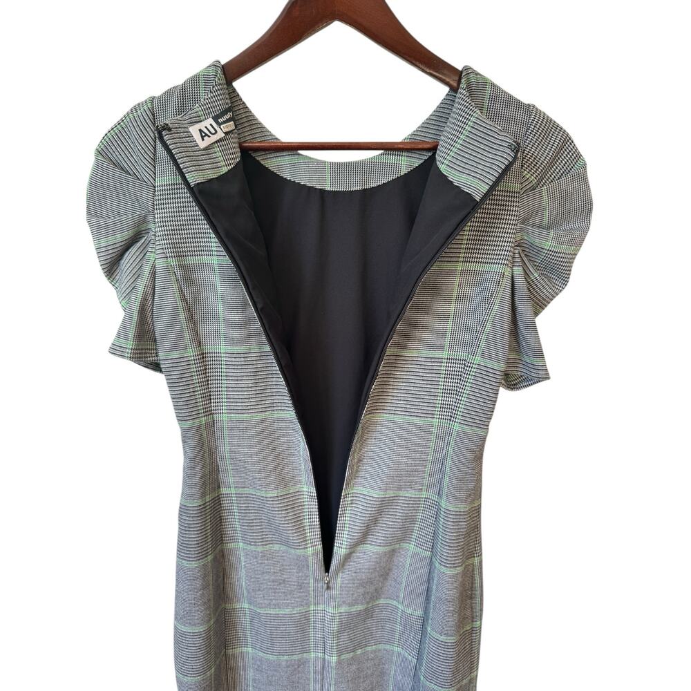 AMANDA UPRICHARD x NUULY Westwick Dress Small Petite Plaid Puff Sleeve Academia - Picture 8 of 10